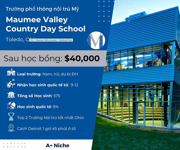 DU HỌC MỸ - MAUMEE VALLEY COUNTRY DAY SCHOOL, OH