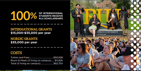 DU HỌC MỸ - HỌC BỔNG LÊN ĐẾN 40K USD PACIFIC LUTHERAN UNIVERSITY, TACOMA, WASHINGTON