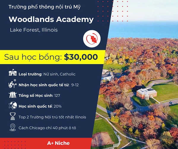 DU HỌC MỸ - WOODLANDS ACADEMY OF THE SACRED HEART, IL