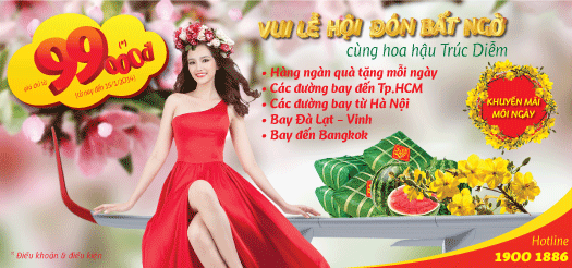 VietJet Air thông báo mở bán tăng chuyến trong giai đoạn tết âm lịch 2014