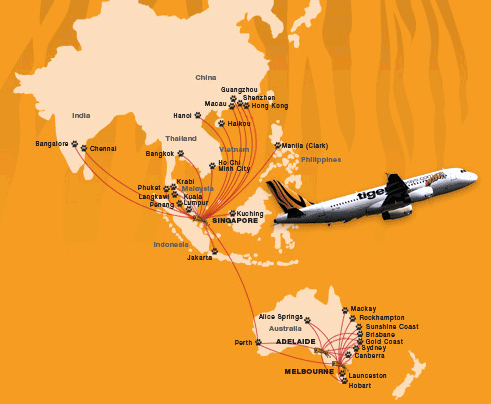 Tiger airways khuyến mãi tới Singapore