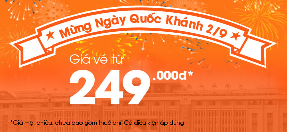 Jetstar Khuyến mãi Mừng Ngày Quốc Khánh 2/9!