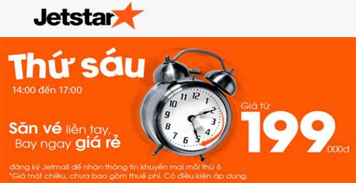 Chặng bay khuyến mại Jetstar Pacific 